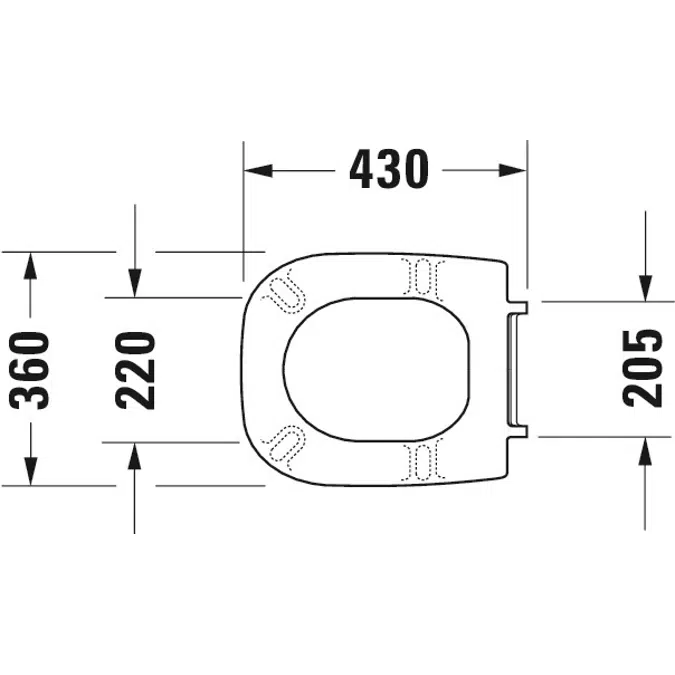 D-Code Toilet seat White 360x438x48 mm - 006791