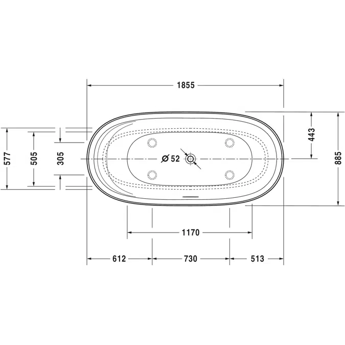 Duravit Cape Cod Badewanne 700330