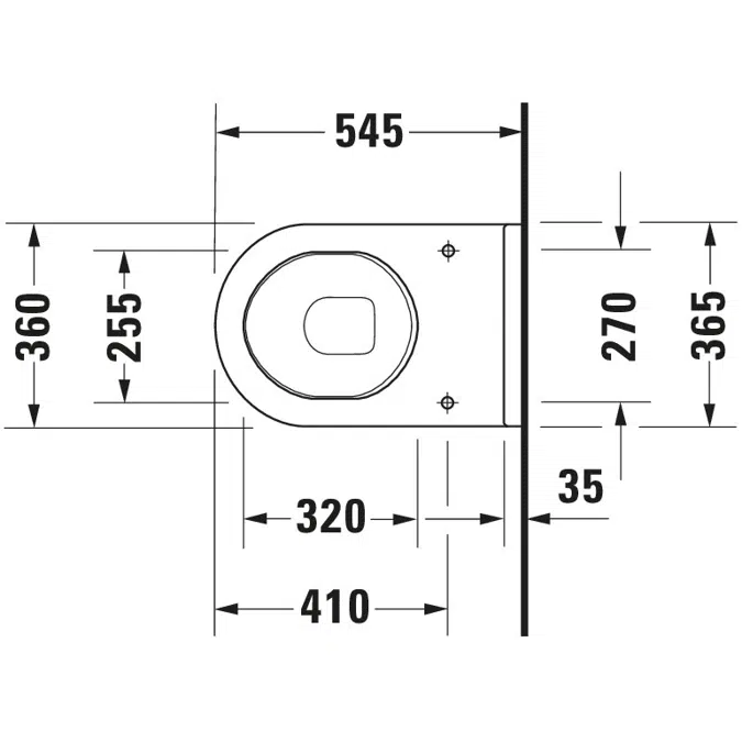 Starck 3 Inodoro suspendido Comfort Blanco Brillante 545 mm - 221509