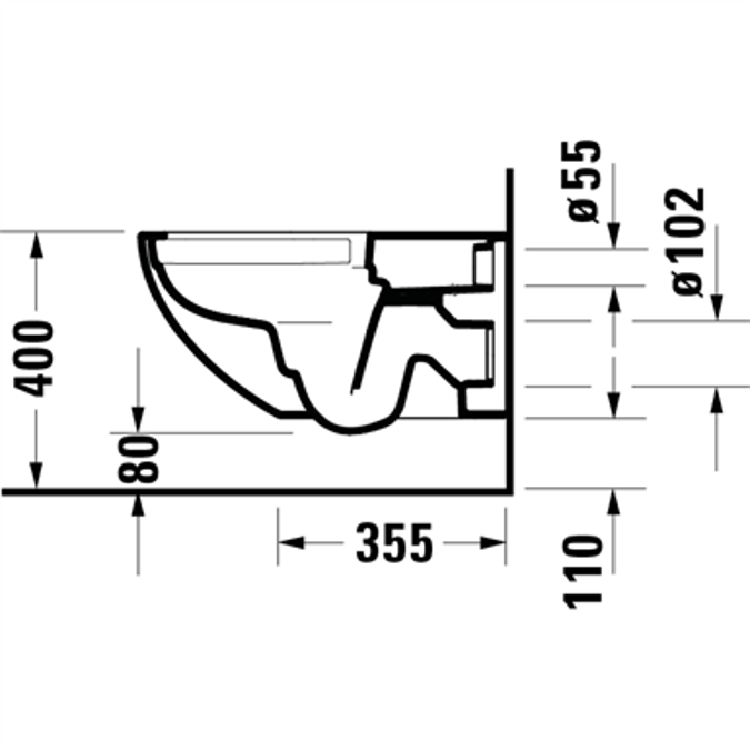 Architec wall-mounted toilet 257209