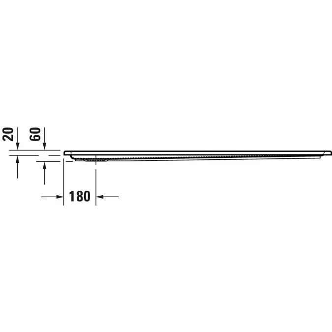 Starck Slimline Shower tray White  1500x800 mm - 720237000000000