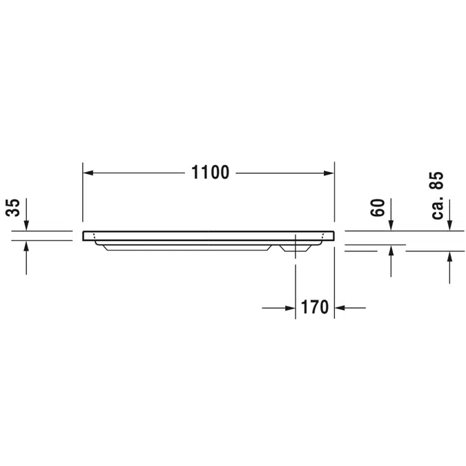 Duravit D-Code Plato de ducha, Rectangular - 720097