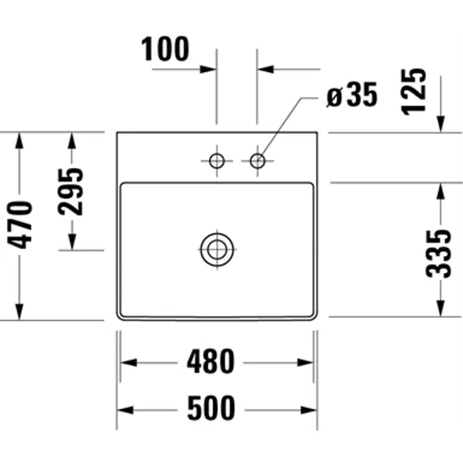 DuraSquare sink 235350