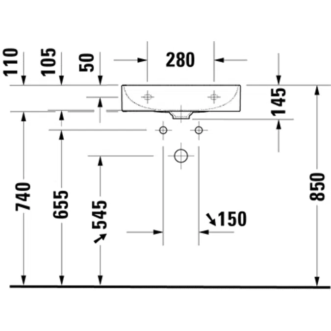 DuraSquare Waschtisch 235350