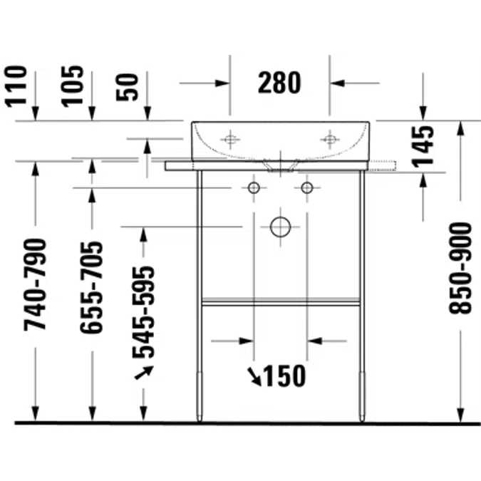 DuraSquare sink 235350