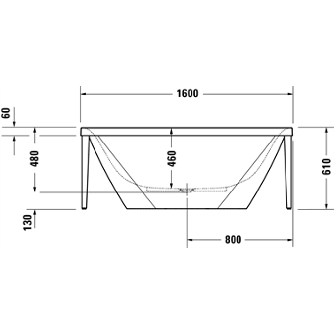 Xviu Freistehende Badewanne 700444