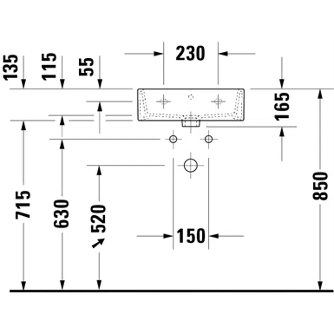 Vero Air Hand Rinse Bathroom Sink 072445