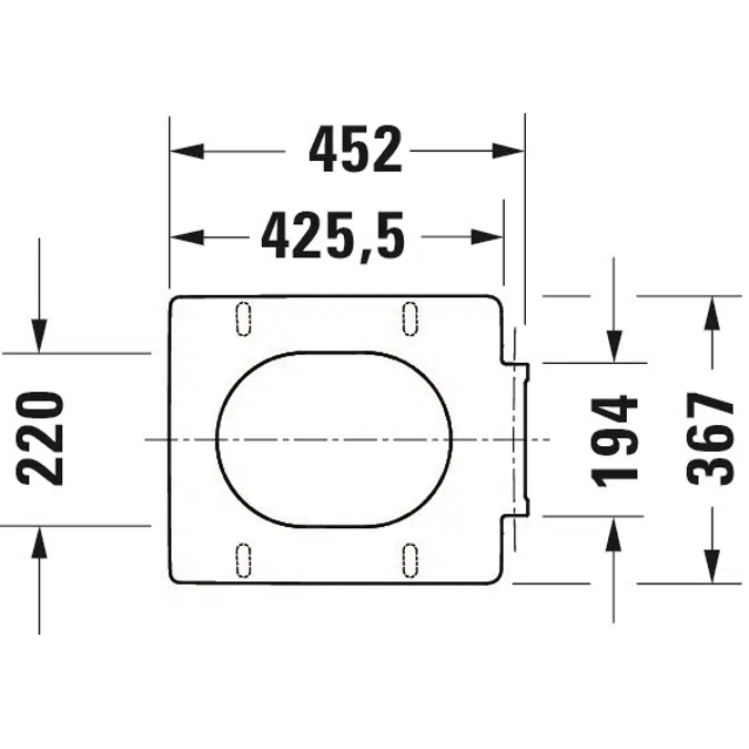 Vero Air Toilet seat White  378x469x49 mm - 002209
