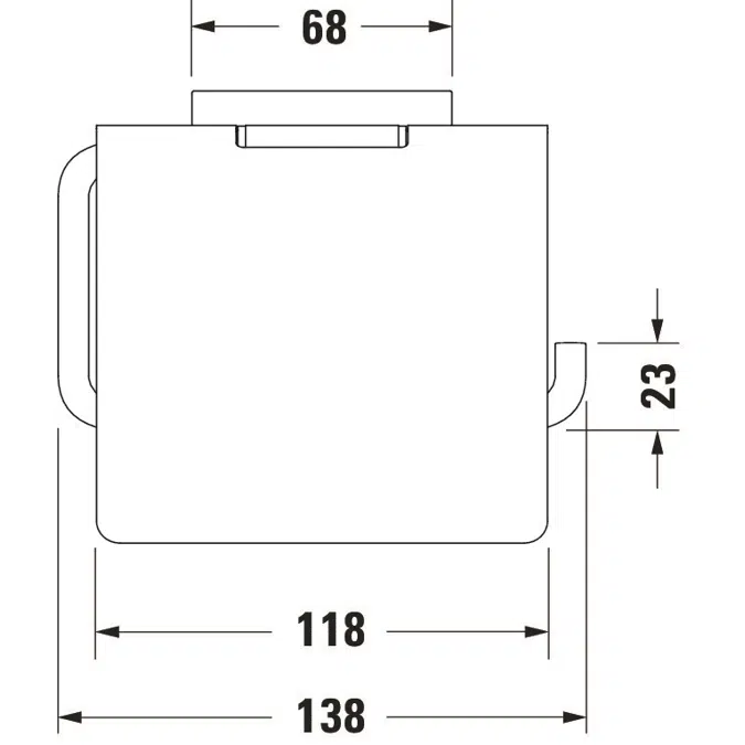 Karree Toilet paper holder 138x138x115 mm - 009955