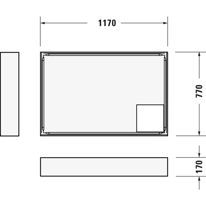 D-Code Shower tray White 1200x800 mm - 720113