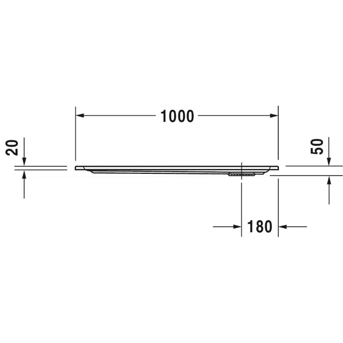 Starck Slimline Shower tray White  1000x800 mm - 720119000000000