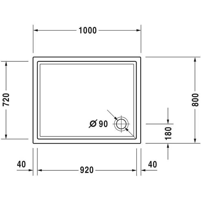 Duravit Starck Slimline Plato de ducha - 720119