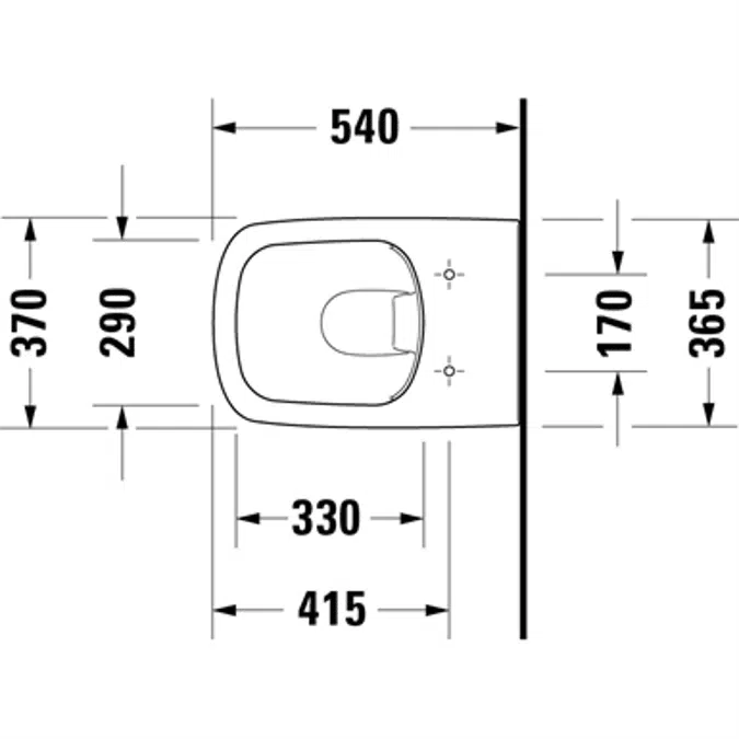 DuraStyle Inodoro suspendido para asiento de lavado Basic Blanco Brillante 540 mm - 253839