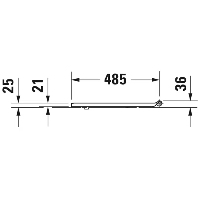 DuraStyle Toilet seat 379x507x43 mm - 006239