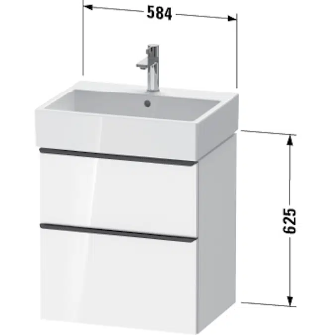 DE4371 D-Neo Vanity unit wall-mounted