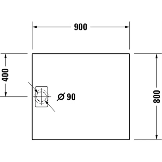 Duravit Stonetto Plato de ducha, Rectangular - 720145