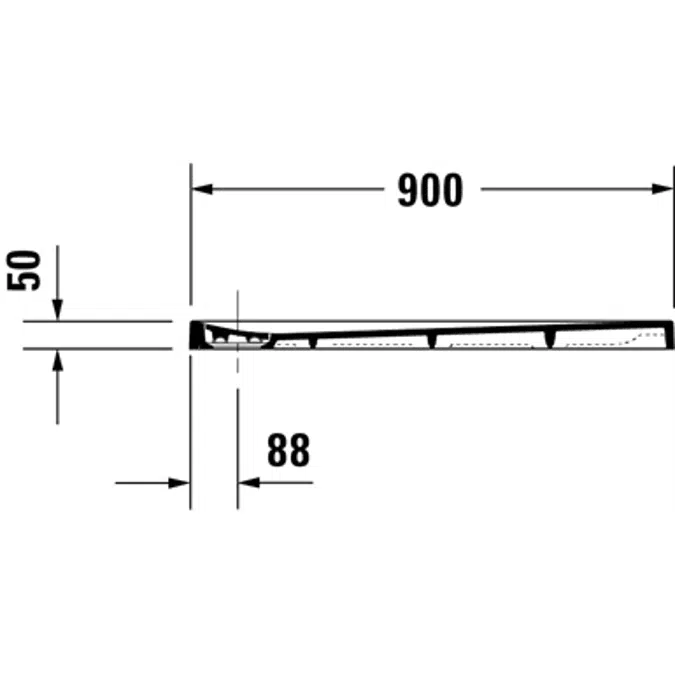 Duravit Stonetto Plato de ducha, Rectangular - 720145