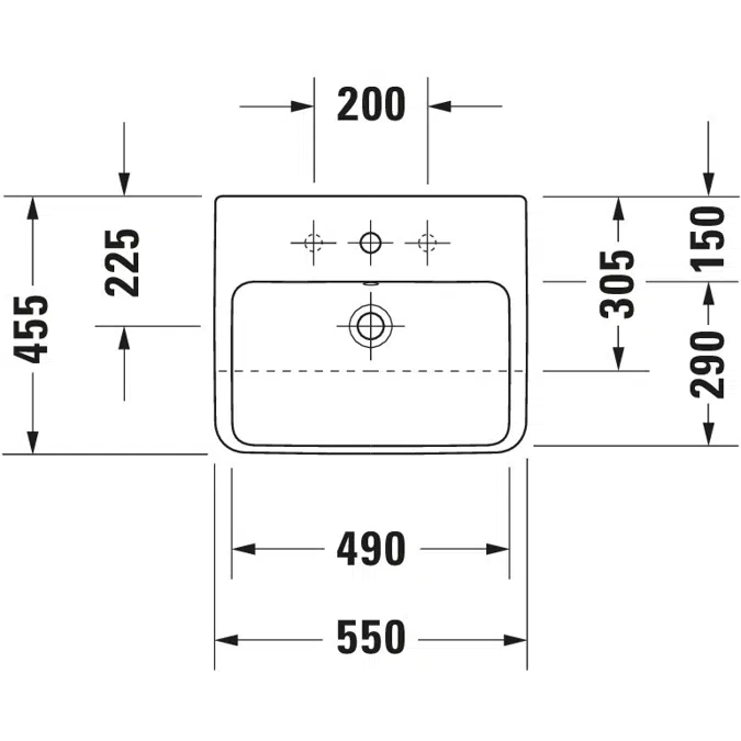 ME by Starck Semi-recessed washbasin 037855
