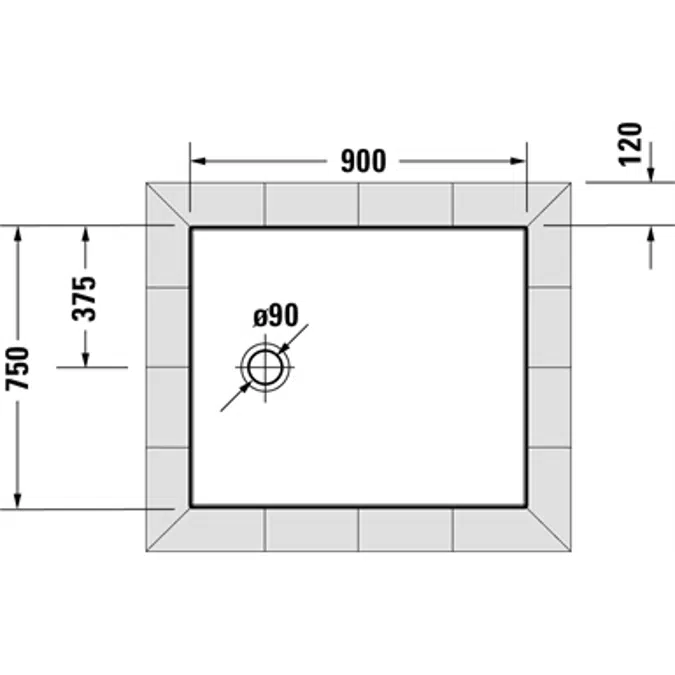 Duravit Tempano Plato de ducha, Rectangular - 720191