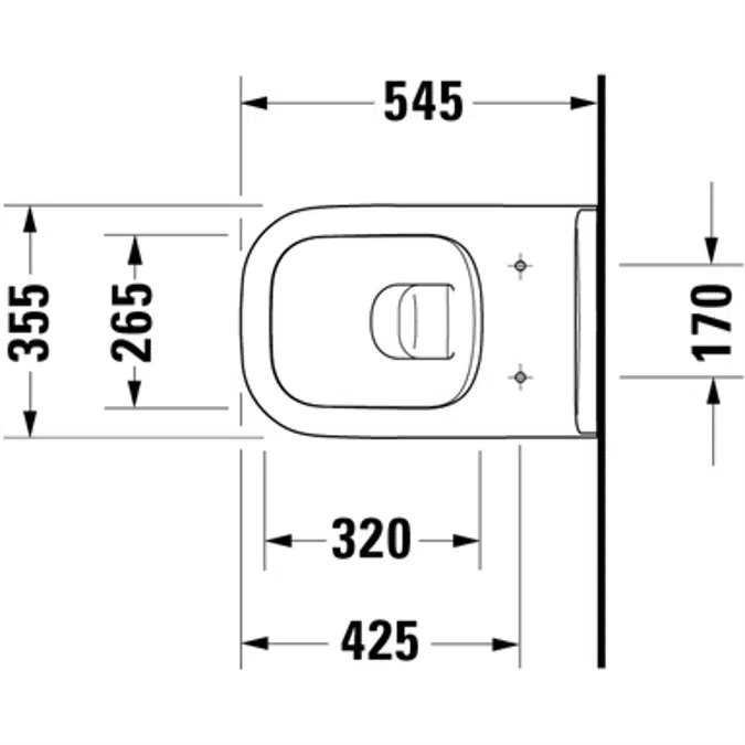 D-Code Inodoro suspendido Blanco Brillante 545 mm - 257009