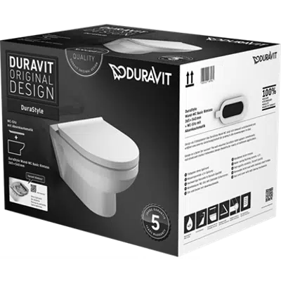 Image for DuraStyle Toilet wall mounted Basic Duravit Rimless¨ set 456209