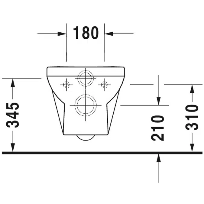 DuraStyle Toilet wall mounted Basic Duravit Rimless¨ set 456209