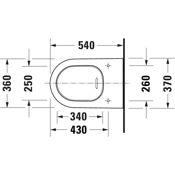 257609 White Tulip Wall-mounted toilet