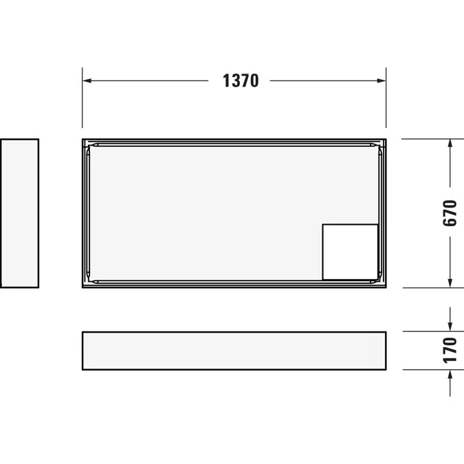 D-Code Shower tray White 1400x700 mm - 720095