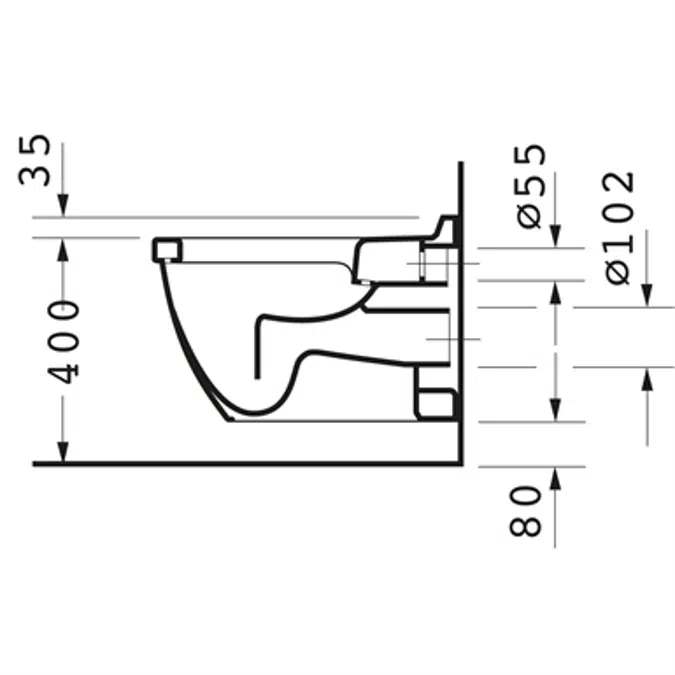 Starck 3 Toilet wall mounted 220109