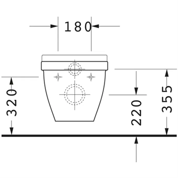 Starck 3 Toilet wall mounted 220109