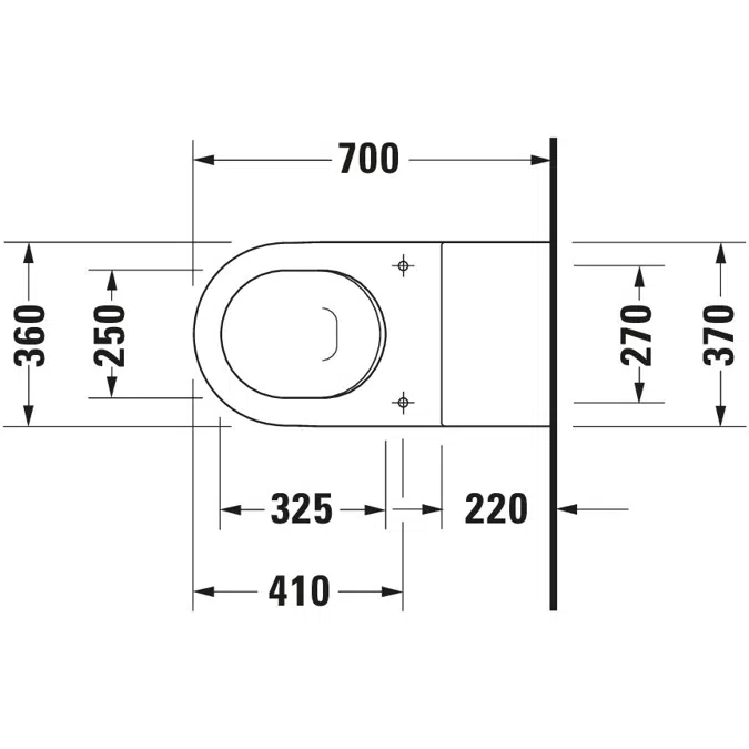 Duravit Starck 3 Inodoro suspendido - 220309