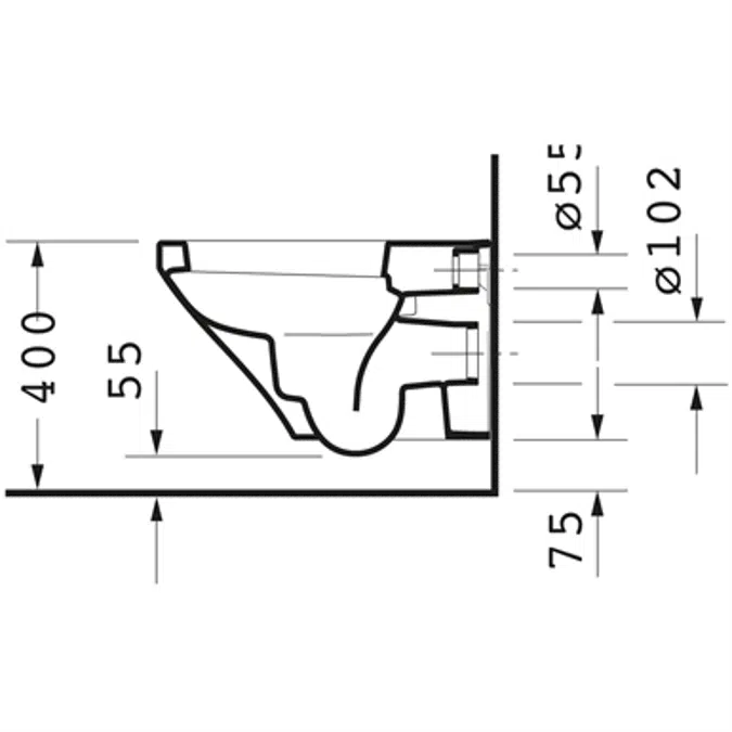 DuraStyle Toilet wall mounted 255209