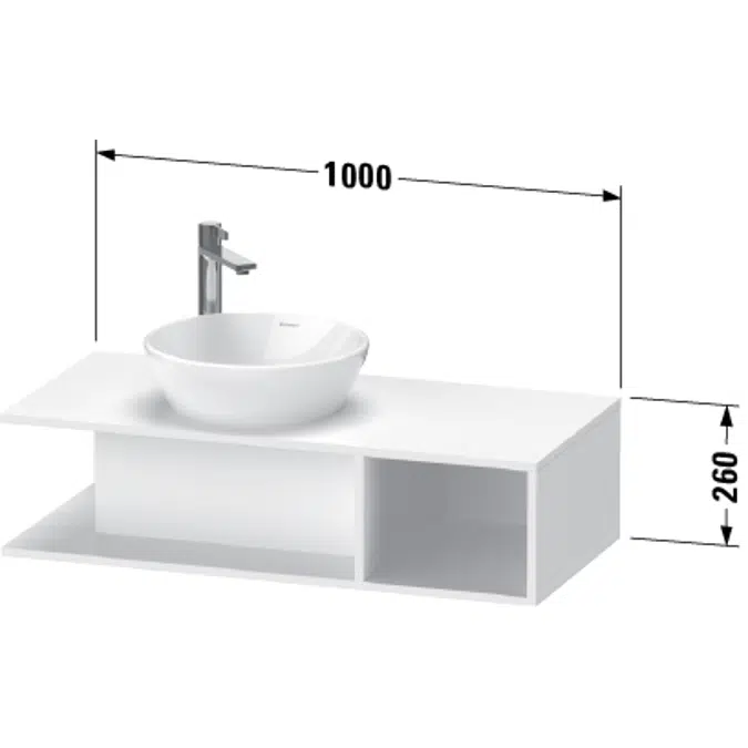 DE4919 D-Neo Vanity unit wall-mounted