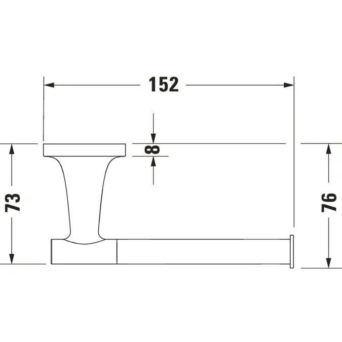 Starck T Toilet paper holder 152x76x50 mm - 009937