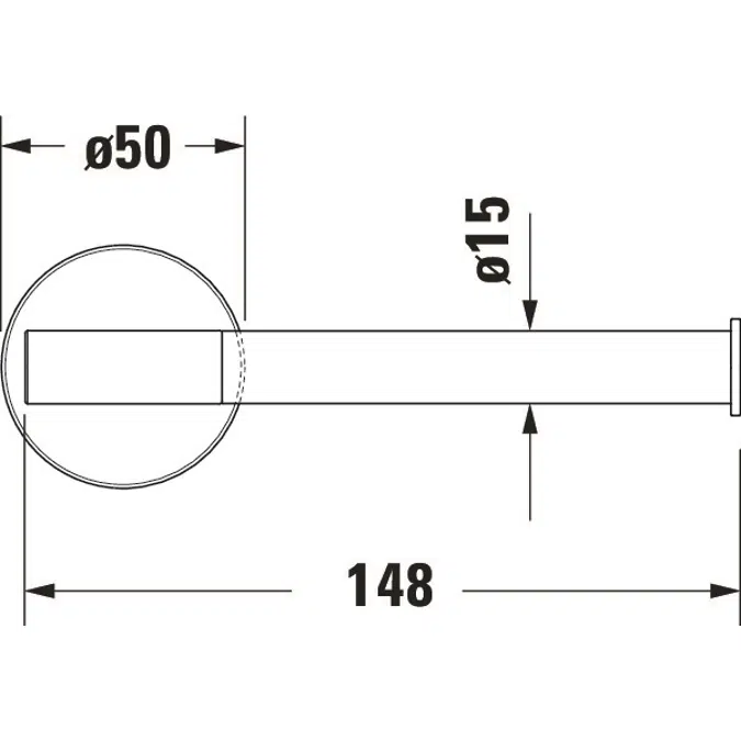 Starck T Toilet paper holder 152x76x50 mm - 009937