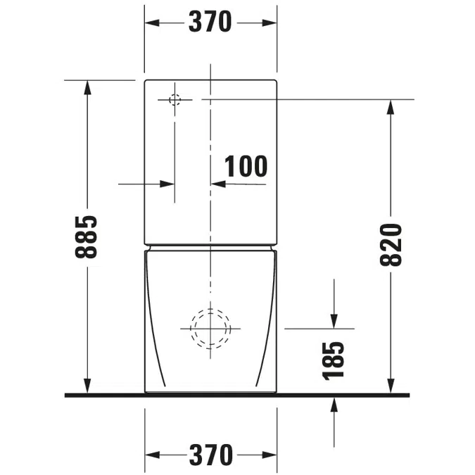 Duravit Starck 2 Inodoro de pie para tanque bajo - 214509