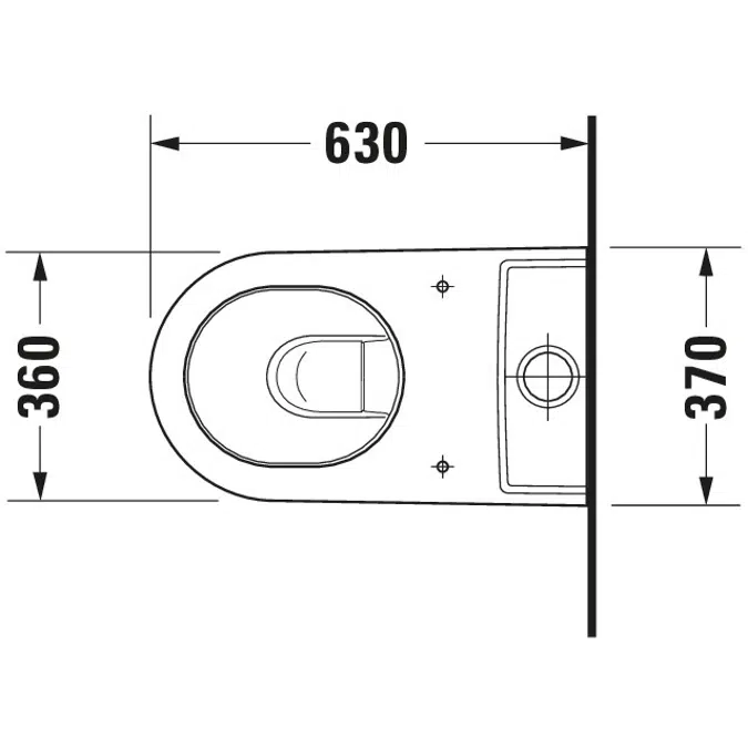 Duravit Starck 2 Inodoro de pie para tanque bajo - 214509