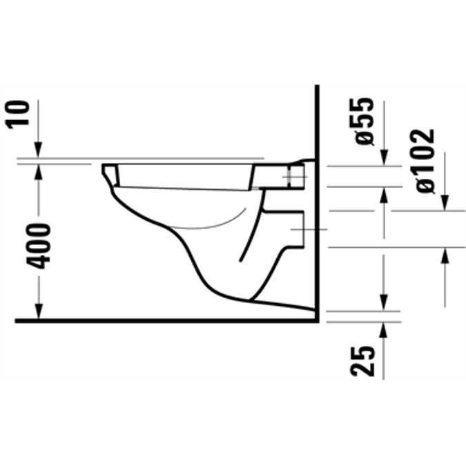 D-Code wall-mounted toilet 018409