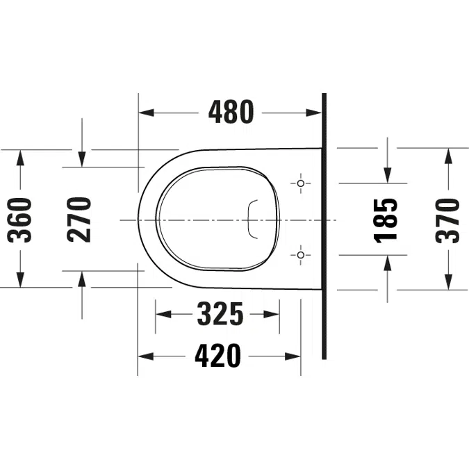 458709 D-Neo Toilet set wall-mounted