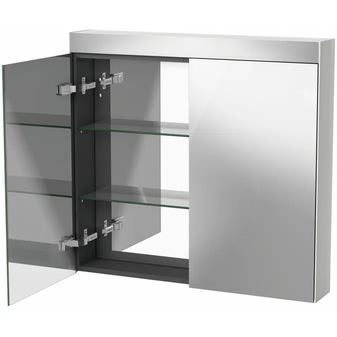 Light & mirror Mirror cabinet  Mirrored, White Matt - LM7841