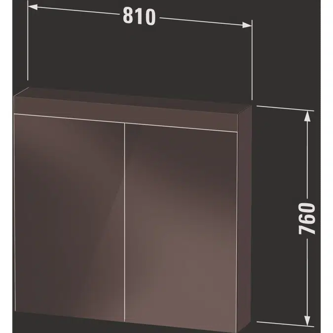 Light & mirror Mirror cabinet  Mirrored, White Matt - LM7841