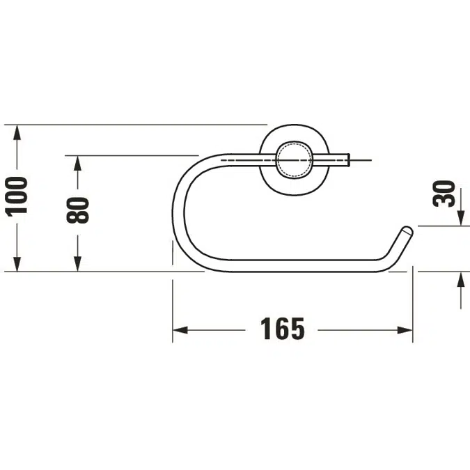 Duravit D-Code Portarrollos, Cromado - 009926