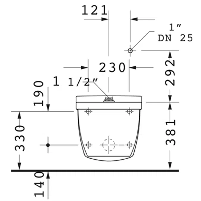 Starck 3 Toilet wall mounted 222909