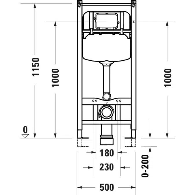 WD1029 Installation element dry installation for WC