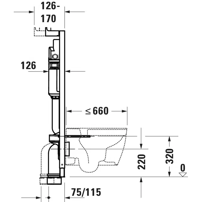 DuraSystem Installationselement Trockenbau für WC WD1029