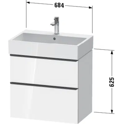 Image pour DE4372 D-Neo Vanity unit wall-mounted