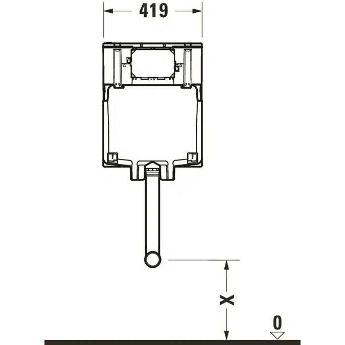 Duravit DuraSystem Cisterna para inodoros de pie para paredes macizas - WD1032