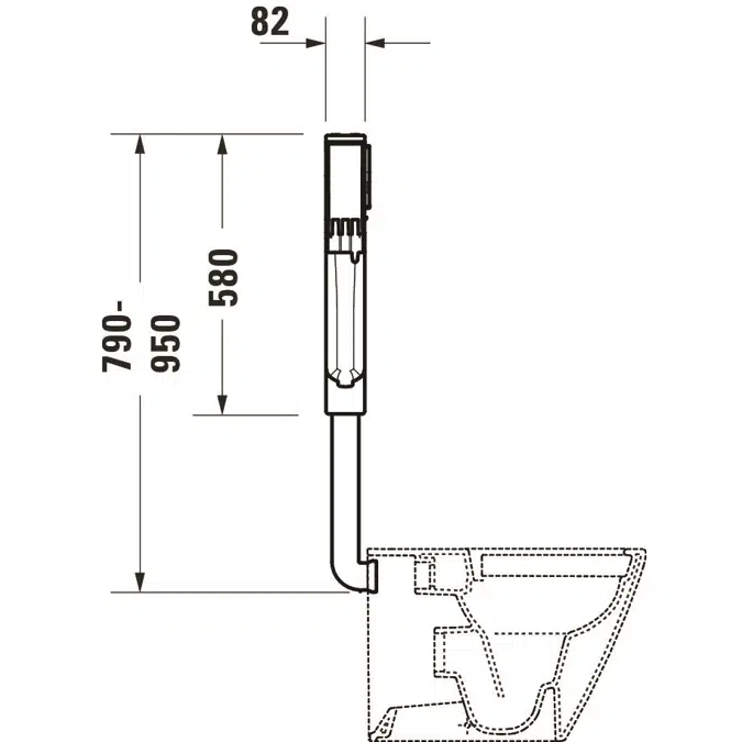 WD1032 Installation element wet installation for WC