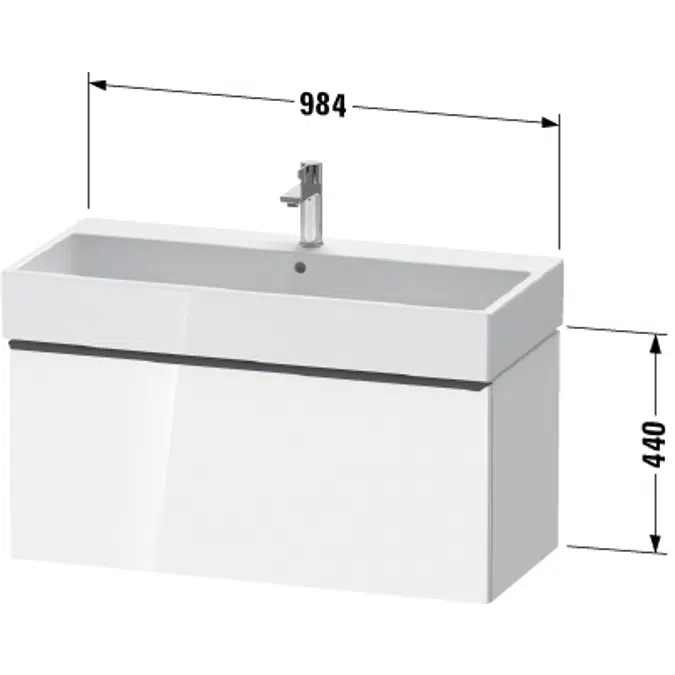 DE4274 D-Neo Vanity unit wall-mounted