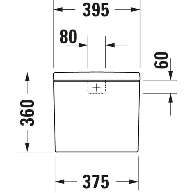 D-Neo Cistern White  395x180x360 mm - 094410